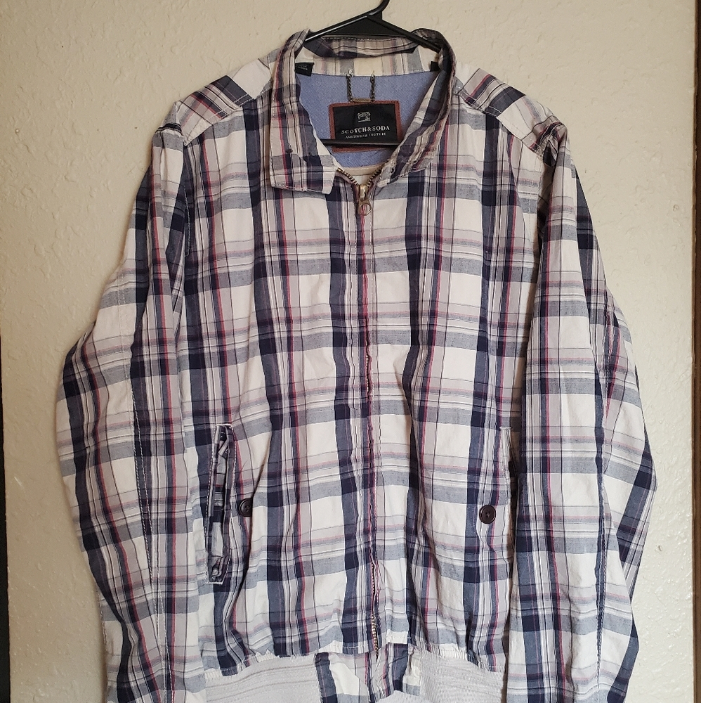 Scotch & Soda Plaid Cotton Jacket